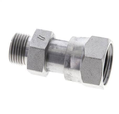 Adaptador reductor de acero galvanizado UNS 1''-14 x UN 13/16''-16 M/F ORFS 400 Bar - Hidráulico