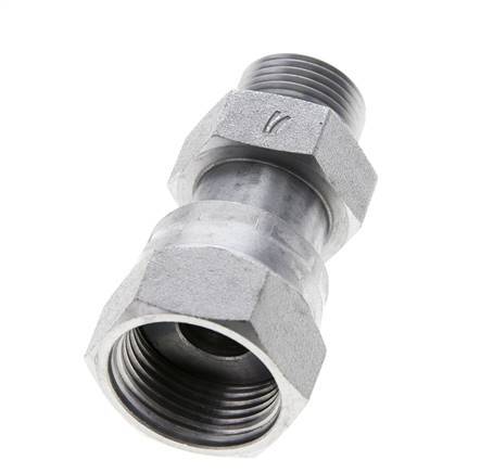 Adaptador reductor de acero galvanizado UNS 1''-14 x UN 13/16''-16 M/F ORFS 400 Bar - Hidráulico