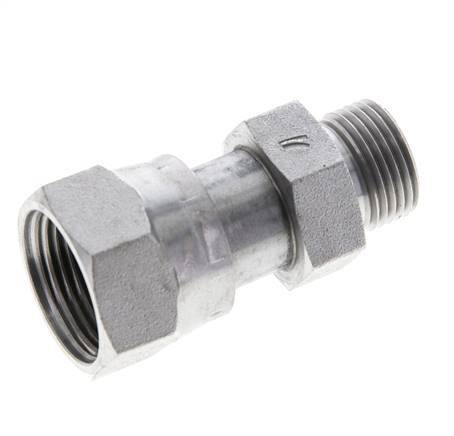 Adaptador reductor de acero galvanizado UNS 1''-14 x UN 13/16''-16 M/F ORFS 400 Bar - Hidráulico