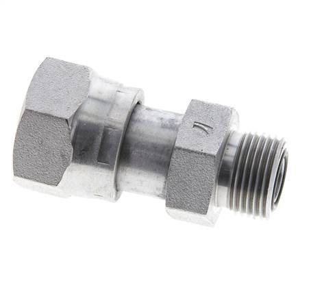 Adaptador reductor de acero galvanizado UNS 1''-14 x UN 13/16''-16 M/F ORFS 400 Bar - Hidráulico