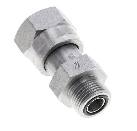 Adaptador reductor de acero galvanizado UNS 1''-14 x UN 13/16''-16 M/F ORFS 400 Bar - Hidráulico