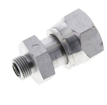 UN 1-3/16''-12 x UN 11/16''-16 M/F Adaptador reductor de acero galvanizado ORFS 400 Bar - Hidráulico