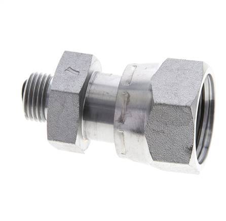 UN 1-3/16''-12 x UN 11/16''-16 M/F Adaptador reductor de acero galvanizado ORFS 400 Bar - Hidráulico