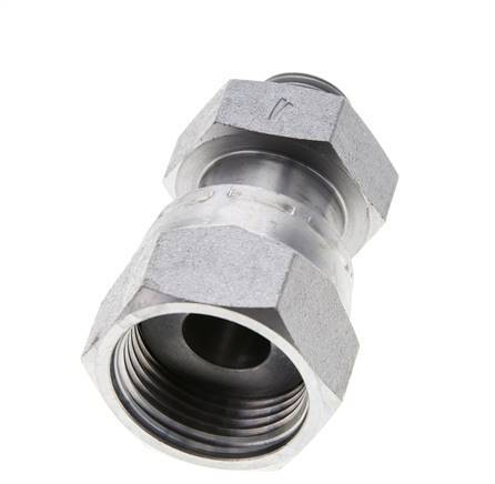 UN 1-3/16''-12 x UN 11/16''-16 M/F Adaptador reductor de acero galvanizado ORFS 400 Bar - Hidráulico