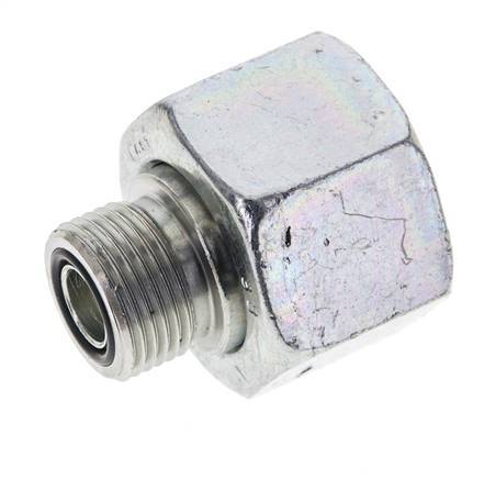 UN 1-3/16''-12 x UN 13/16''-16 F/M Adaptador reductor de acero galvanizado ORFS 400 Bar - Hidráulico
