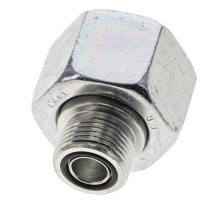 UN 1-3/16''-12 x UN 13/16''-16 F/M Adaptador reductor de acero galvanizado ORFS 400 Bar - Hidráulico