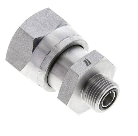 UN 1-7/16''-12 x UN 13/16''-16 F/M Adaptador Reductor de Acero Cincado ORFS 400 Bar - Hidráulico