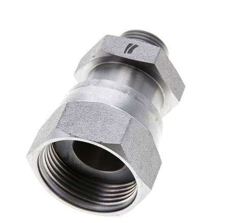 UN 1-7/16''-12 x UN 13/16''-16 F/M Adaptador Reductor de Acero Cincado ORFS 400 Bar - Hidráulico