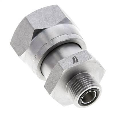 UN 1-7/16''-12 x UN 13/16''-16 F/M Adaptador Reductor de Acero Cincado ORFS 400 Bar - Hidráulico