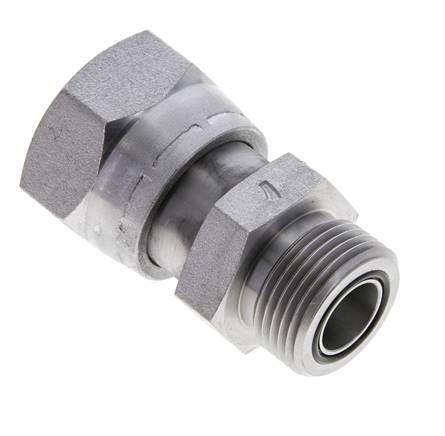 UN 1-7/16''-12 x UN 1-3/16''-12 F/M Adaptador Reductor de Acero Cincado ORFS 400 Bar - Hidráulico