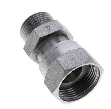 UN 1-7/16''-12 x UN 1-3/16''-12 F/M Adaptador Reductor de Acero Cincado ORFS 400 Bar - Hidráulico