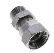 UN 1-7/16''-12 x UN 1-3/16''-12 F/M Adaptador Reductor de Acero Cincado ORFS 400 Bar - Hidráulico