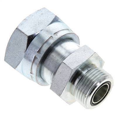 UN 1-11/16''-12 x UN 1-3/16''-12 F/M Adaptador Reductor de Acero Cincado ORFS 250 Bar - Hidráulico