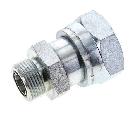 UN 1-11/16''-12 x UN 1-3/16''-12 F/M Adaptador Reductor de Acero Cincado ORFS 250 Bar - Hidráulico