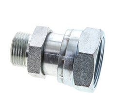 UN 1-11/16''-12 x UN 1-3/16''-12 F/M Adaptador Reductor de Acero Cincado ORFS 250 Bar - Hidráulico