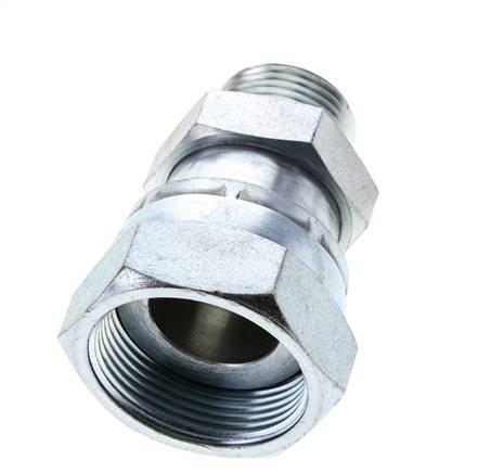 UN 1-11/16''-12 x UN 1-3/16''-12 F/M Adaptador Reductor de Acero Cincado ORFS 250 Bar - Hidráulico