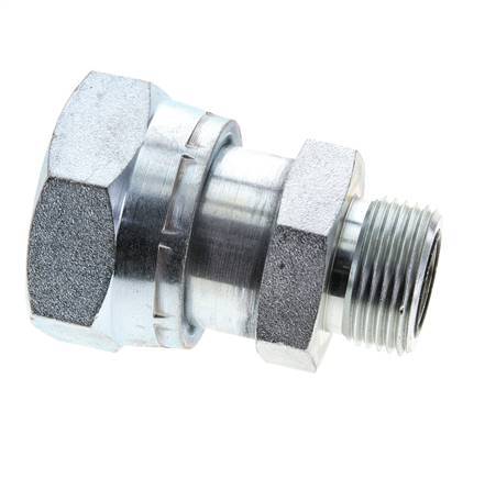 UN 1-11/16''-12 x UN 1-3/16''-12 F/M Adaptador Reductor de Acero Cincado ORFS 250 Bar - Hidráulico