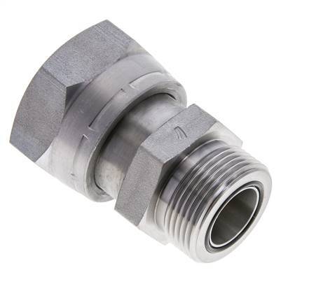 UN 1-11/16''-12 x UN 1-7/16''-12 F/M Adaptador Reductor de Acero Cincado ORFS 250 Bar - Hidráulico