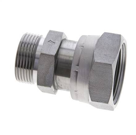 UN 1-11/16''-12 x UN 1-7/16''-12 F/M Adaptador Reductor de Acero Cincado ORFS 250 Bar - Hidráulico