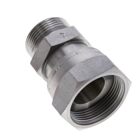 UN 1-11/16''-12 x UN 1-7/16''-12 F/M Adaptador Reductor de Acero Cincado ORFS 250 Bar - Hidráulico