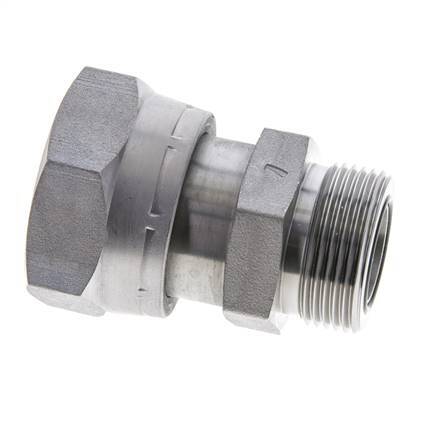 UN 1-11/16''-12 x UN 1-7/16''-12 F/M Adaptador Reductor de Acero Cincado ORFS 250 Bar - Hidráulico