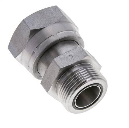 UN 1-11/16''-12 x UN 1-7/16''-12 F/M Adaptador Reductor de Acero Cincado ORFS 250 Bar - Hidráulico