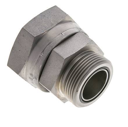 UN 2''-12 x UN 1-11/16''-12 M/F Adaptador Reductor de Acero Cincado ORFS 250 Bar - Hidráulico