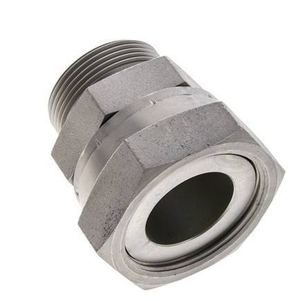 UN 2''-12 x UN 1-11/16''-12 M/F Adaptador Reductor de Acero Cincado ORFS 250 Bar - Hidráulico