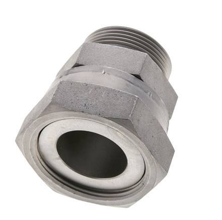 UN 2''-12 x UN 1-11/16''-12 M/F Adaptador Reductor de Acero Cincado ORFS 250 Bar - Hidráulico