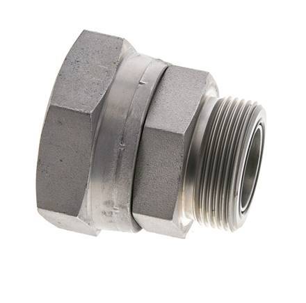 UN 2''-12 x UN 1-11/16''-12 M/F Adaptador Reductor de Acero Cincado ORFS 250 Bar - Hidráulico