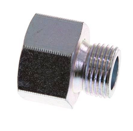 M18 x M22 M/F Adaptador reductor de acero galvanizado 40 Bar - Hidráulico
