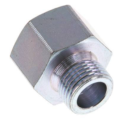 M18 x M22 M/F Adaptador reductor de acero galvanizado 40 Bar - Hidráulico