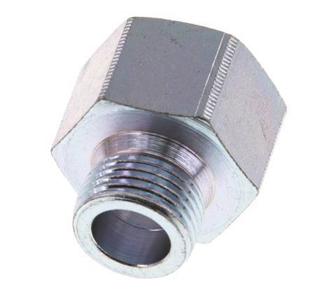 M18 x M22 M/F Adaptador reductor de acero galvanizado 40 Bar - Hidráulico