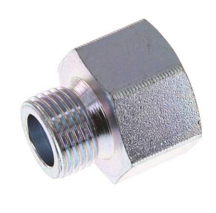 M18 x M22 M/F Adaptador reductor de acero galvanizado 40 Bar - Hidráulico