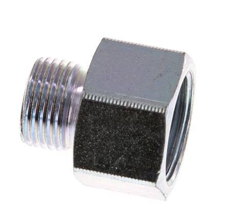 M18 x M22 M/F Adaptador reductor de acero galvanizado 40 Bar - Hidráulico