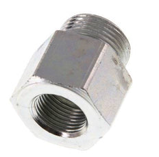 M22 x G 3/8'' M/F Adaptador Reductor de Acero Cincado 40 Bar - Hidráulico