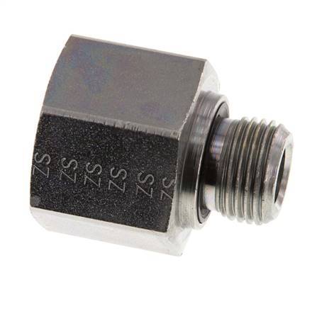 G 1/2'' x G 3/4'' M/F Adaptador Reductor de Acero Cincado 400 Bar - Hidráulico