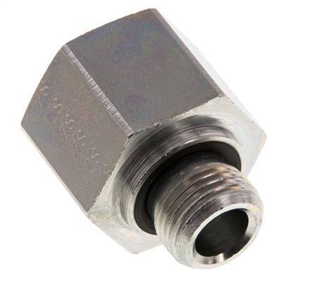 G 1/2'' x G 3/4'' M/F Adaptador Reductor de Acero Cincado 400 Bar - Hidráulico