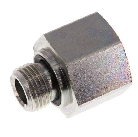 G 1/2'' x G 3/4'' M/F Adaptador Reductor de Acero Cincado 400 Bar - Hidráulico