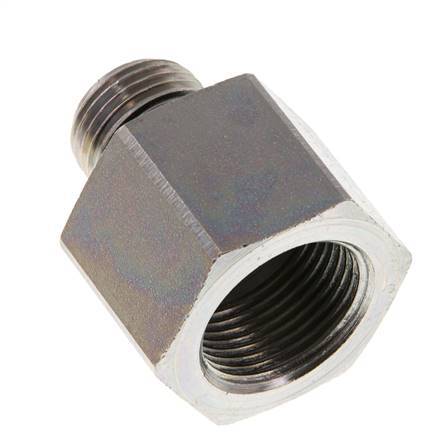 G 1/2'' x G 3/4'' M/F Adaptador Reductor de Acero Cincado 400 Bar - Hidráulico