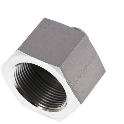 G 1/2'' x G 1 1/4'' M/F Adaptador Reductor de Acero Cincado 400 Bar - Hidráulico