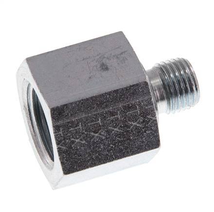 G 1/4'' x G 1/2'' M/F Adaptador reductor de acero galvanizado 630 barra - hidráulica [2 piezas]