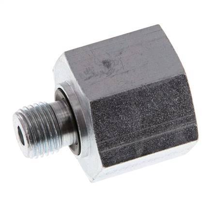 G 1/4'' x G 1/2'' M/F Adaptador reductor de acero galvanizado 630 barra - hidráulica [2 piezas]