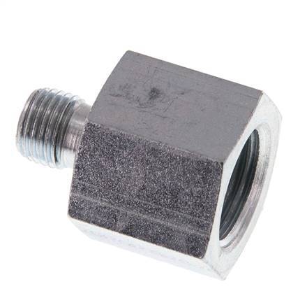 G 1/4'' x G 1/2'' M/F Adaptador reductor de acero galvanizado 630 barra - hidráulica [2 piezas]