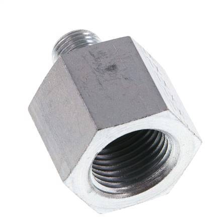 G 1/4'' x G 1/2'' M/F Adaptador reductor de acero galvanizado 630 barra - hidráulica [2 piezas]