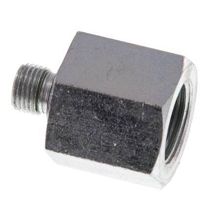 G 1/8'' x G 3/8'' M/F Adaptador reductor de acero galvanizado 630 Bar - Hidráulico