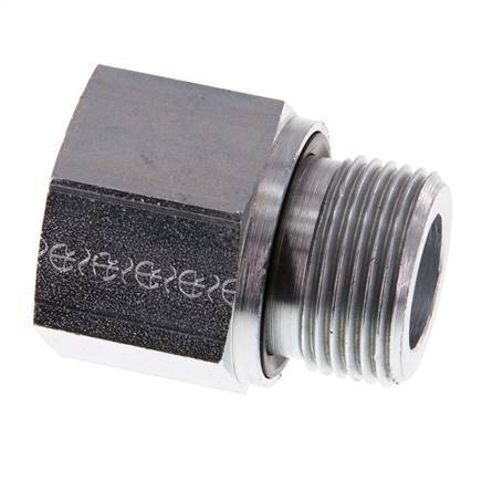 G 3/4'' x G 1/2'' M/F Adaptador Reductor de Acero Cincado 400 Bar - Hidráulico