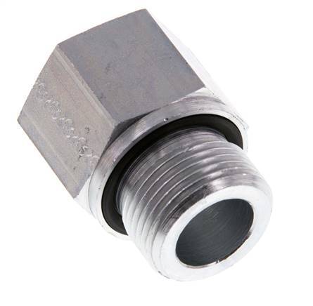 G 3/4'' x G 1/2'' M/F Adaptador Reductor de Acero Cincado 400 Bar - Hidráulico
