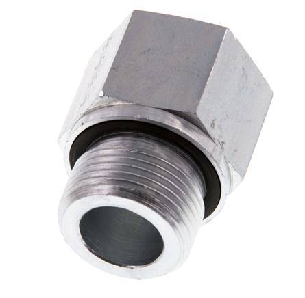 G 3/4'' x G 1/2'' M/F Adaptador Reductor de Acero Cincado 400 Bar - Hidráulico