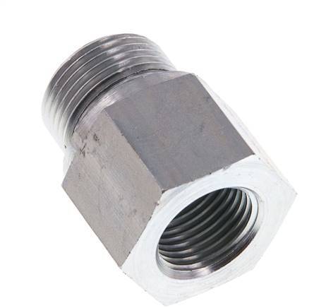 G 3/4'' x G 1/2'' M/F Adaptador Reductor de Acero Cincado 400 Bar - Hidráulico